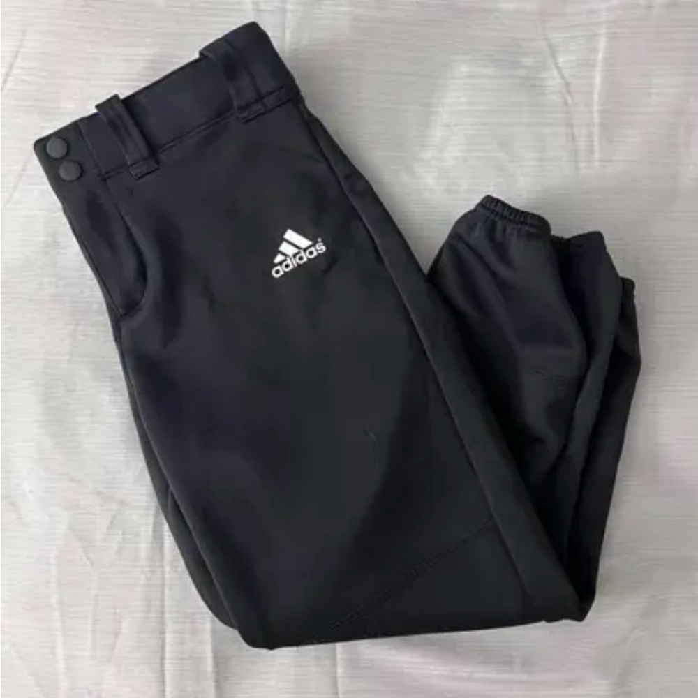 Adidas Black Track Pants with Logo unisex softball pants